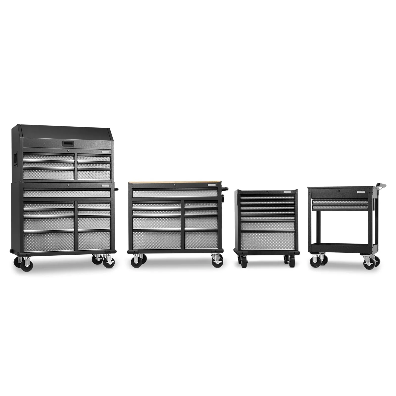 Premier 41 inch 9-drawer Mobile Tool Workbench with Solid Wood Top - Image 11
